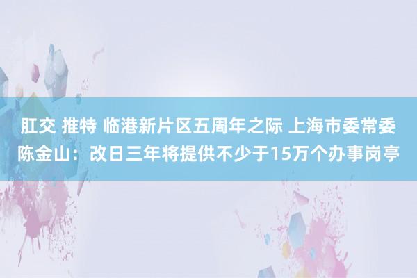 肛交 推特 临港新片区五周年之际 上海市委常委陈金山：改日三年将提供不少于15万个办事岗亭