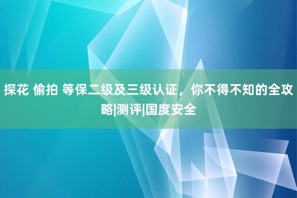 探花 偷拍 等保二级及三级认证，你不得不知的全攻略|测评|国度安全